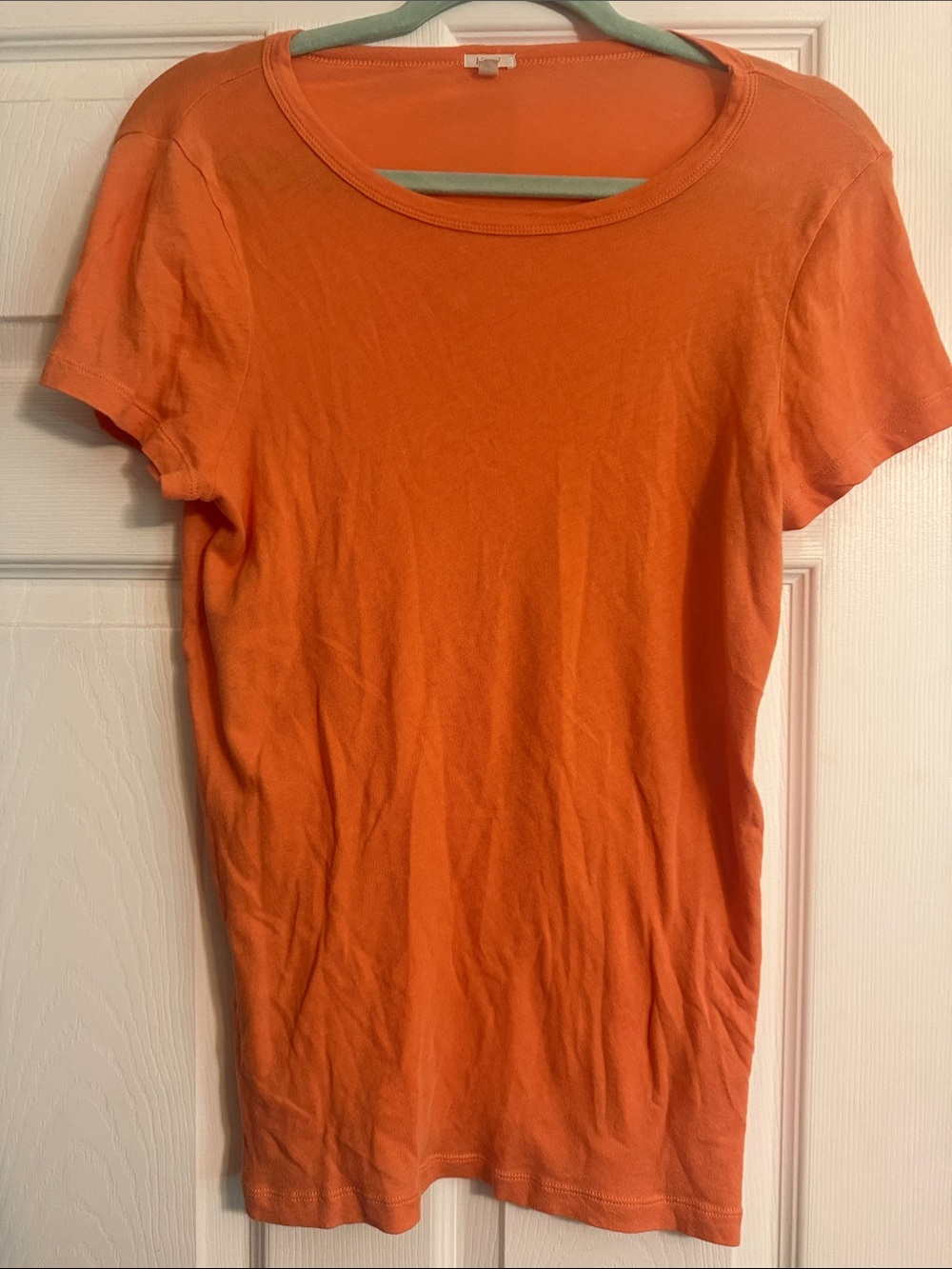 J. Crew Orange Short Sleeve Crew Neck Tee XL Runs Small